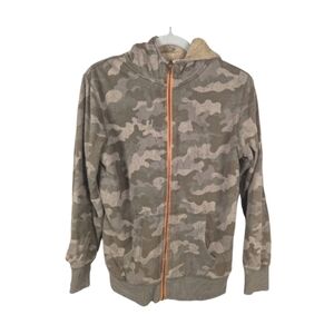 Ruff Hewn boys 14/16 camo jacket with fuzzy lining in hood & body